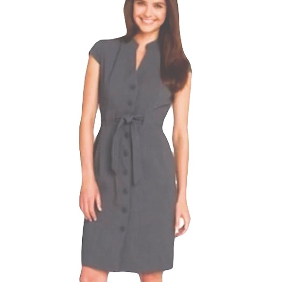 Calvin Klein Women's U-Neck Sheath Dress Blue Size 6